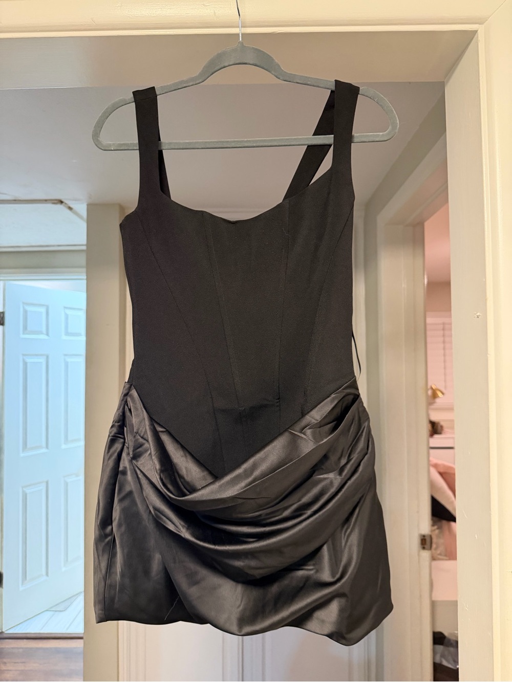 Princess Polly Black Sleeveless Draped Cocktail Dress